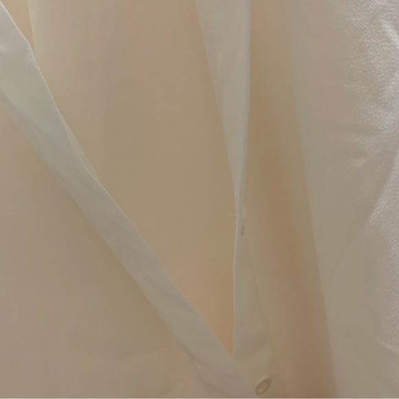 Sheer Short Sleeve Button-Front Drop-Shoulder Shirt NWOT - Picture 10 of 15